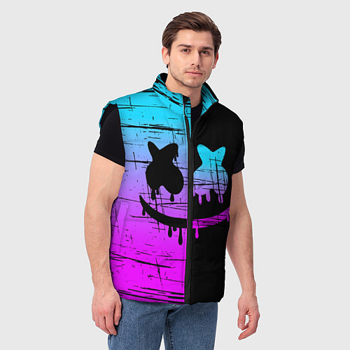 Мужской жилет FORTNITE MARSHMELLO / 3D-Черный – фото 3