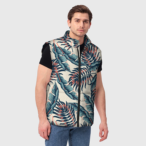 Мужской жилет Тихие тропики / 3D-Черный – фото 3