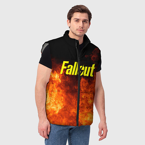 Мужской жилет FALLOUT ФЭЛЛАУТ / 3D-Светло-серый – фото 3