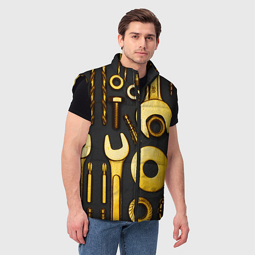 Мужской жилет КЛЮЧ ГАЙКА / 3D-Черный – фото 3