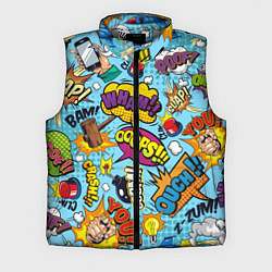 Мужской жилет Pop art comics, цвет: 3D-светло-серый