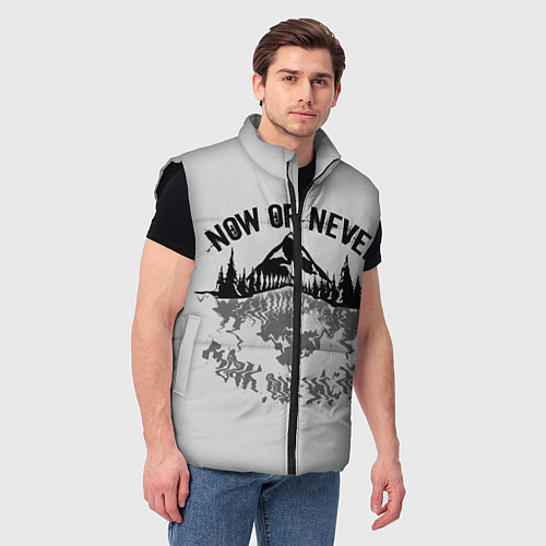 Мужской жилет Сейчас или никогда! / 3D-Черный – фото 3