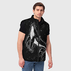 Мужской жилет Космический Кит, цвет: 3D-черный — фото 2
