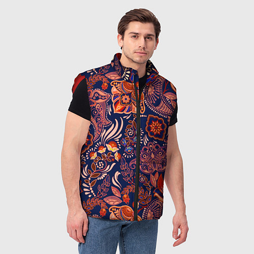 Мужской жилет Ornament-$ / 3D-Красный – фото 3