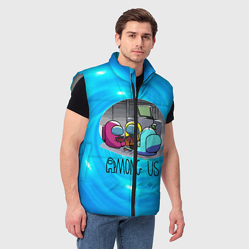 Мужской жилет Among Us карты / 3D-Светло-серый – фото 3