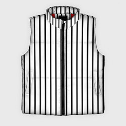 Мужской жилет Чёрные и белые полосы, цвет: 3D-красный