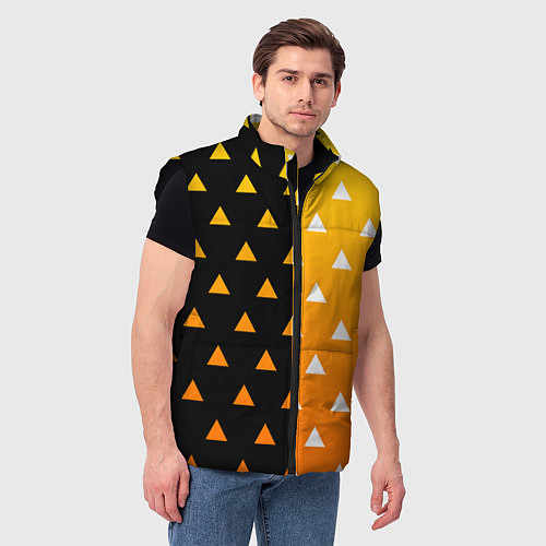 Мужской жилет ZENITSU ЗЕНИТСУ КИМОНО / 3D-Черный – фото 3