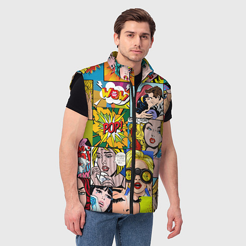 Мужской жилет Pop Art / 3D-Черный – фото 3