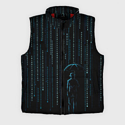 Мужской жилет Двоичный дождь, матрица, цвет: 3D-красный