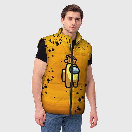 Мужской жилет Among Us Cheese Z / 3D-Черный – фото 3