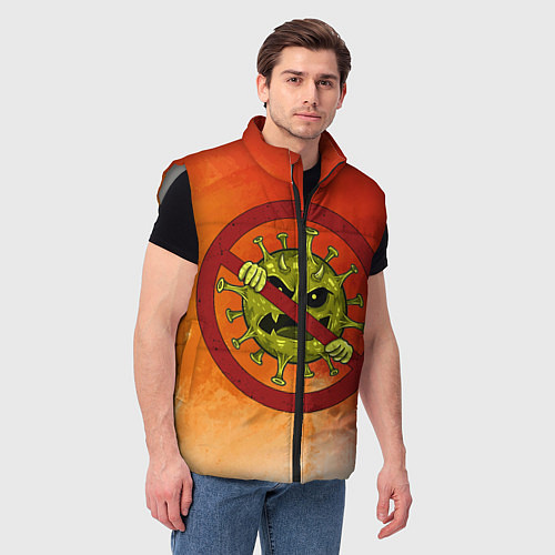 Мужской жилет Арест Ковид / 3D-Светло-серый – фото 3