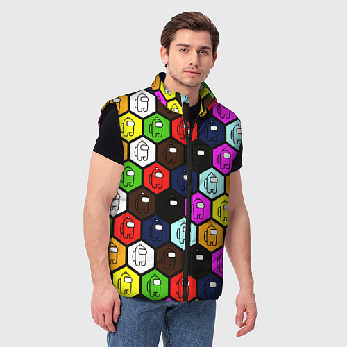 Мужской жилет AMONG US / 3D-Черный – фото 3