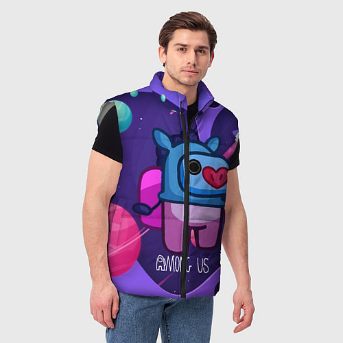 Мужской жилет Among Us x Fortnite / 3D-Светло-серый – фото 3