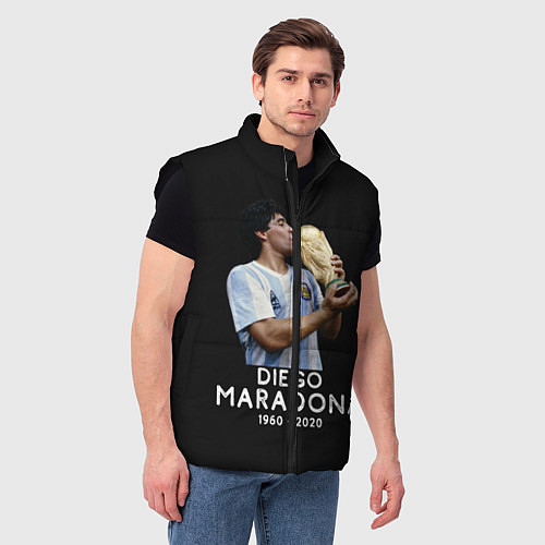 Мужской жилет Diego Maradona / 3D-Черный – фото 3