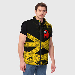 Мужской жилет AMONG US Амонг Ас, цвет: 3D-черный — фото 2