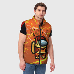 Мужской жилет Among Us Lightning Z, цвет: 3D-красный — фото 2