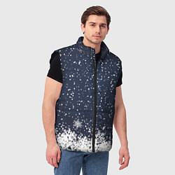 Мужской жилет Атмосфера нового года, цвет: 3D-черный — фото 2
