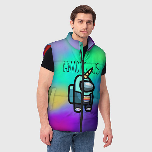 Мужской жилет Among Us Unicorn Z / 3D-Красный – фото 3