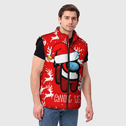 Мужской жилет Новый Год Среди Нас!, цвет: 3D-черный — фото 2