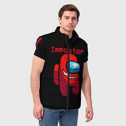 Мужской жилет AMONG US IMPOSTOR, цвет: 3D-красный — фото 2