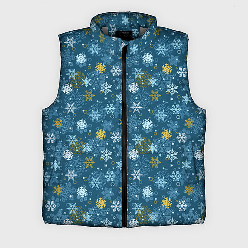 Мужской жилет Снежинки / 3D-Светло-серый – фото 1
