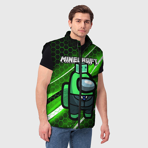 Мужской жилет Among Us х Minecraft Z / 3D-Черный – фото 3