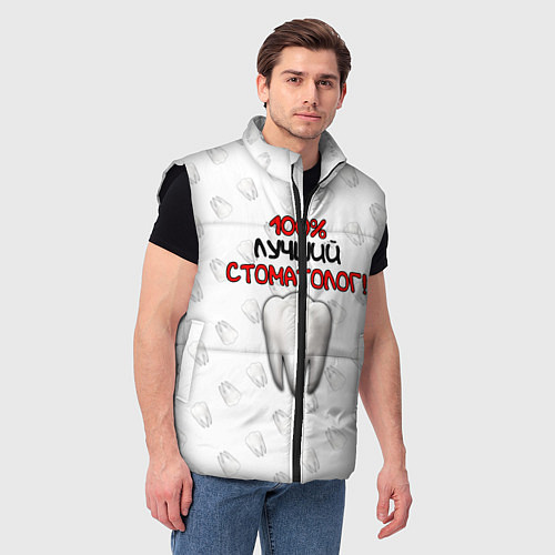 Мужской жилет Лучший стоматолог / 3D-Черный – фото 3