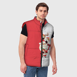 Мужской жилет С Новым Годом!, цвет: 3D-красный — фото 2