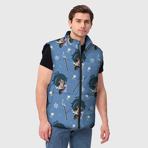Мужской жилет Genshin Impact / 3D-Черный – фото 3