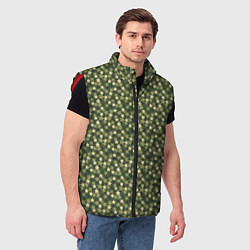 Мужской жилет Камуфляж Звездочки, цвет: 3D-красный — фото 2