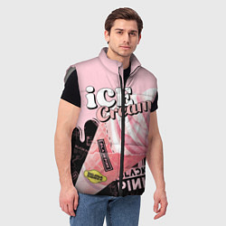 Мужской жилет BLACKPINK ICE CREAM, цвет: 3D-светло-серый — фото 2
