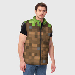 Мужской жилет Minecraft камуфляж, цвет: 3D-светло-серый — фото 2
