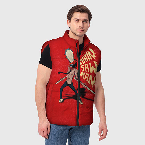 Мужской жилет Человек Бензопила / 3D-Красный – фото 3