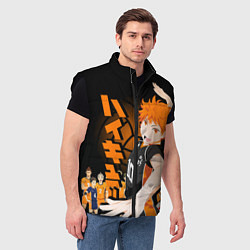 Мужской жилет ВОЛЕЙБОЛ!! HAIKYUU!!, цвет: 3D-черный — фото 2
