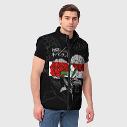 Мужской жилет Обещанный Неверленд Цветы Вида, цвет: 3D-черный — фото 2