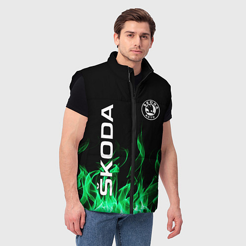 Мужской жилет SKODA / 3D-Черный – фото 3