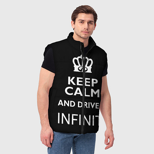 Мужской жилет Drive a INFINITI! / 3D-Черный – фото 3