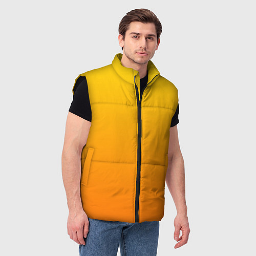 Мужской жилет Оранжевый градиент / 3D-Черный – фото 3