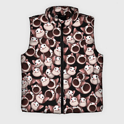 Мужской жилет Popping cats, цвет: 3D-черный