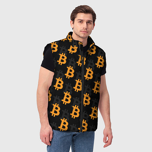 Мужской жилет БИТКОИН BITCOIN / 3D-Черный – фото 3