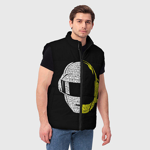 Мужской жилет Daft Punk / 3D-Черный – фото 3