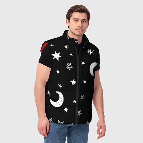 Мужской жилет Звездное небо / 3D-Красный – фото 3