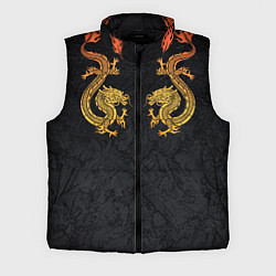 Мужской жилет GOLD CHINA DRAGONS, цвет: 3D-черный