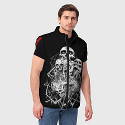 Мужской жилет ЧЕРЕПА, цвет: 3D-красный — фото 2