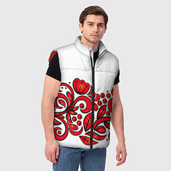 Мужской жилет ХОХЛОМА, цвет: 3D-красный — фото 2