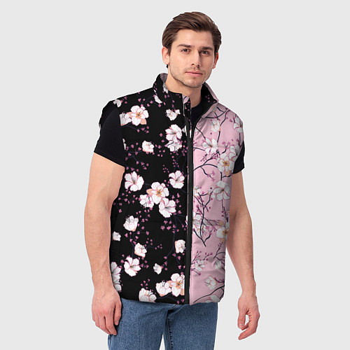 Мужской жилет САКУРА SAKURA ВИШНЯ / 3D-Черный – фото 3