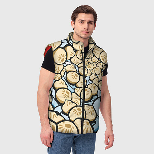 Мужской жилет Нежная бууза / 3D-Красный – фото 3