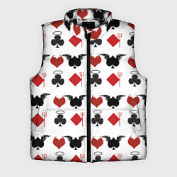 Мужской жилет Карточные масти, цвет: 3D-черный