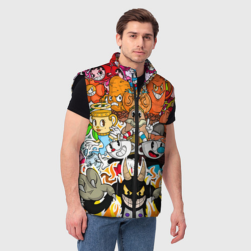 Мужской жилет CUPHEAD / 3D-Черный – фото 3