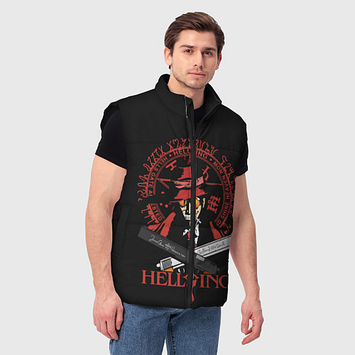 Мужской жилет Hellsing / 3D-Черный – фото 3
